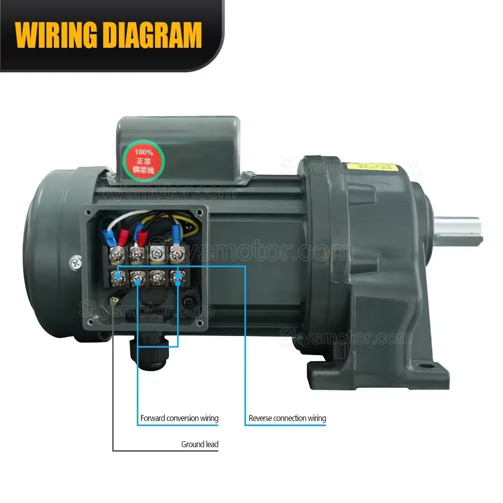 220V 400W 単相ACギアモーター GH-22-400W 減速比5:1/30:1/100:1 スパーギアボックス付き